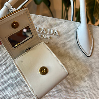 PRADA Monochrome Small Saffiano Leather Tote