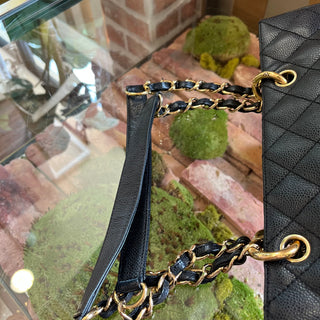 CHANEL GST Grand Shopper Black Caviar Leather Quilted Tote