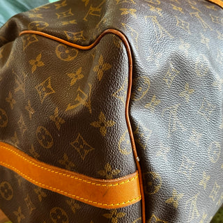 LOUIS VUITTON  Keepall Bandouliere 55 Brown Monogram Canvas Duffle Bag