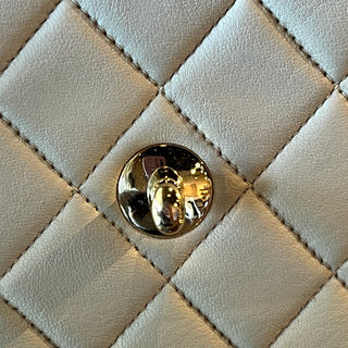 CHANEL Vintage Classic Top Handle Flap Bag Quilted Lambskin Medium