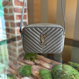SAINT LAURENT Gray Lou Camera Bag