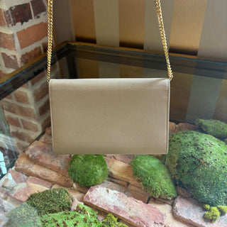 SAINT LAURENT Beige Uptown Wallet on Chain