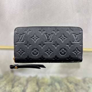 LOUIS VUITTON Monogram Empriente Black Leather Zippy Wallet