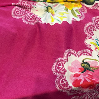 DOLCE&GABBANA Pink Floral Print Vintage Knee Length Chain Dress SZ40
