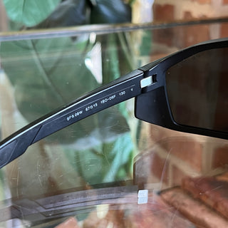PRADA SPS08W Black Sport Matte Acetate Wrap Sunglasses