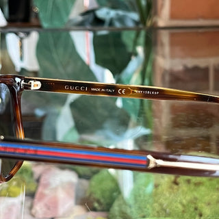 GUCCI GG0381S Brown Tortoise Square Acetate Sunglasses
