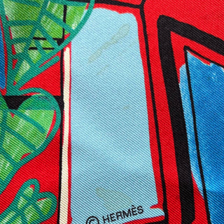 HERMES Modernisme Tropical Silk Scarf