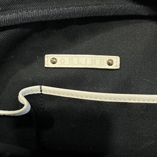 CELINE Vintage Gray White Printed Macadam Duffle Bag