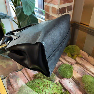 PRADA Black Monochrome Saffiano Leather Tote