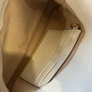 GUCCI Mini GG Marmont White Matelassé Calfskin Leather Shoulder Bag