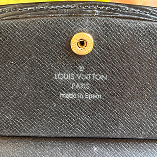 LOUIS VUITTON Elise Black Epi Leather Wallet