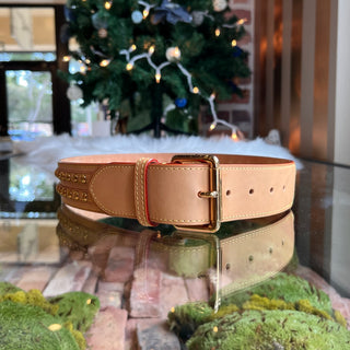 LOUIS VUITTON Belt Vachetta Studded Belt SZ80/32(4US)