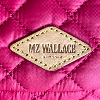 MZ WALLACE Quilted Pink Nylon Crossbody