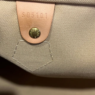 LOUIS VUITTON Speedy 30 Damier Azur Canvas Satchel