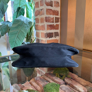 FENDI Baguette Vintage Black Neoprene Double Flap Shoulder Bag