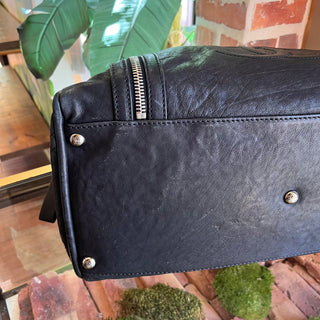 CHANEL Rue de Cambon Large Black Caviar Leather Bowling Bag