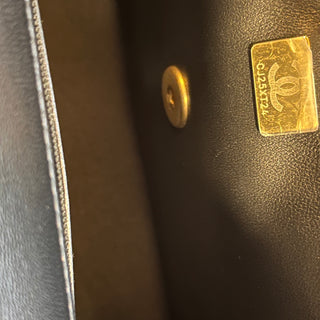 CHANEL Twist Flap Black Lambskin Top Handle Bag