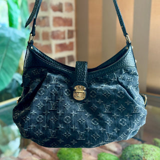LOUIS VUITTON Denim Mahina XS Black Shoulder Bag
