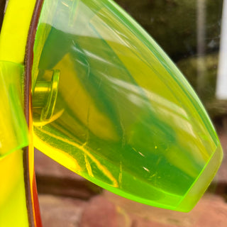 LOUBOUTIN Neon Yellow PVC Ovida Clear Sandal Heels SZ 41 (US 11)