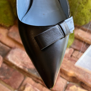 PRADA Black Leather Slingback Heels SZ 35.5 (US 5.5)