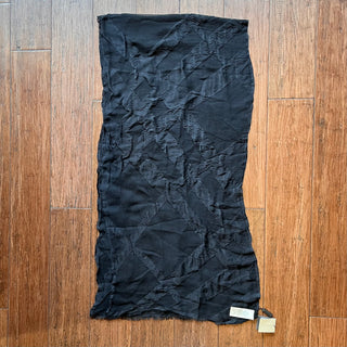 BURBERRY Black Mulberry Silk Scarf