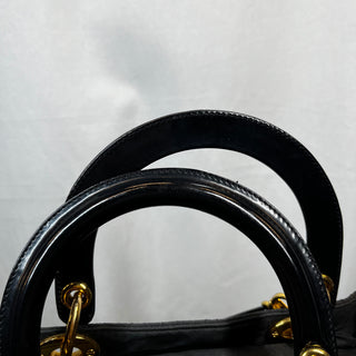 DIOR Lady Dior Black Nylon Cannage Tote Bag