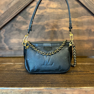 LOUIS VUITTON Pochette Accessories Multi Black Empriente Monogram Giant Leather Shoulder Bag