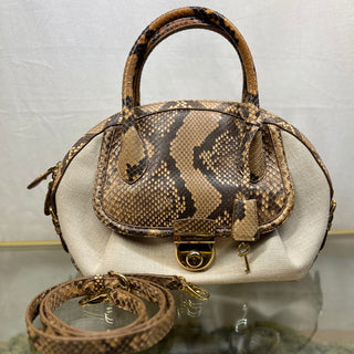 SALVATORE FERRAGAMO Limited Edition Python Mia Shoulder Bag TS3685