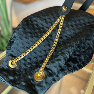 GUCCI Black Embroidered GG Sling Bag