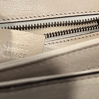 GUCCI White Red Goatskin Snakeskin Fox Broche Shoulder Bag