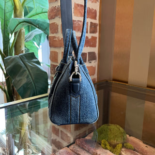 GIVENCHY Antigona Lock Toy Denim Top Handle Bag