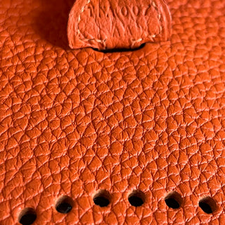 HERMES TPM Evelyne Orange Clemence Leather Crossbody
