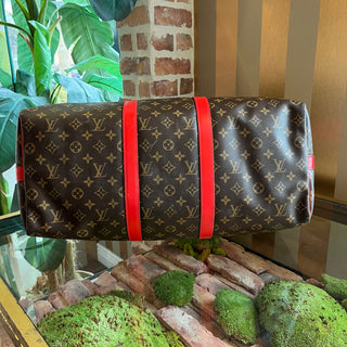 LOUIS VUITTON Keepall Bandouliere 50 Coquelicot Monogram