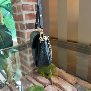 LOUIS VUITTON Ivy Giant Monogram Empreinte Black Wallet on Chain Bag