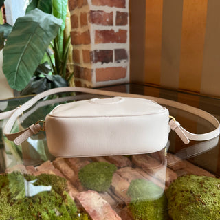 SALVATORE FERRAGAMO Gancio City Light Pink Double Zip Crossbody