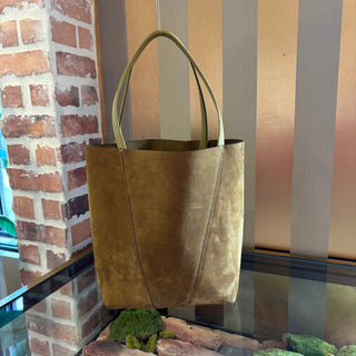 CHLOE Spin Tote Suede Mustard Bag
