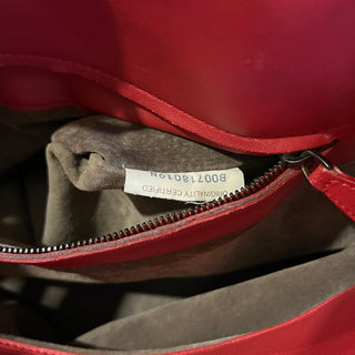 BOTTEGA VENETA Milano Red Intrecciato Lambskin Leather Tote