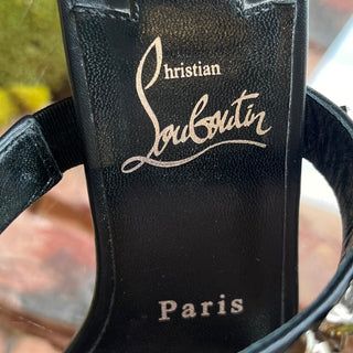 LOUBOUTIN Black Leather Stud Heels SZ 36 (US 6)