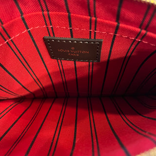 LOUIS VUITTON Neverfull Pochette Damier Ebene Canvas Pouch