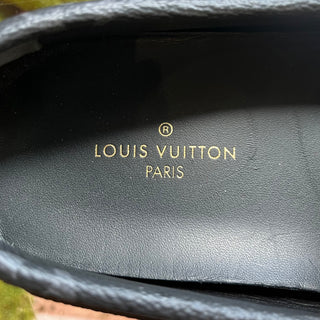LOUIS VUITTON Mens Arizona Eclipse LV Monogram Canvas Loafers SZ 9.5