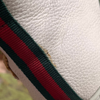 GUCCI Mens White Leather Tiger High Top Sneakers SZ 10.5