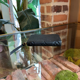 LOUIS VUITTON Zippy Black Empreinte Leather Coin Purse