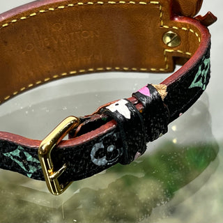 LOUIS VUITTON Address Wish Black Multicolor Monogram Vintage Bracelet