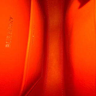 BURBERRY Orange Leather Olympia Zip Shoulder Bag