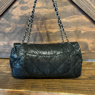 CHANEL Black Python Ultimate Stitch Flap Shoulder Bag