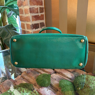 PRADA Green Patent Saffiano Lux Tote