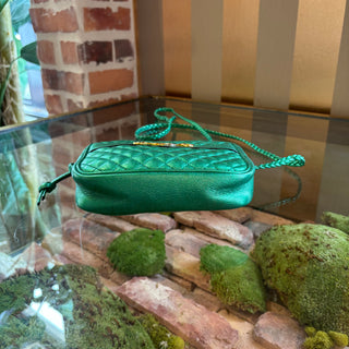 GUCCI Trapuntata Green Quilted Mini Camera Bag