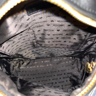 MOSCHINO Biker Jacket  Black Leather Backpack