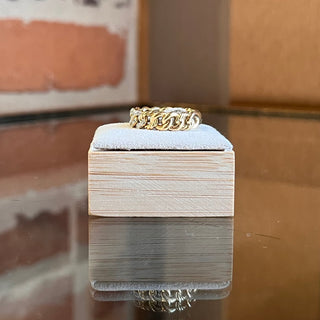 DAVID YIRMAN 18K Yellow Gold with Diamonds Belmont Curb Link Band
