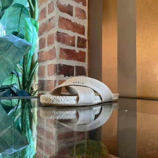 CHRISTIAN DIOR Beige Canvas Espadrilles Slides SZ 39 (US 9)